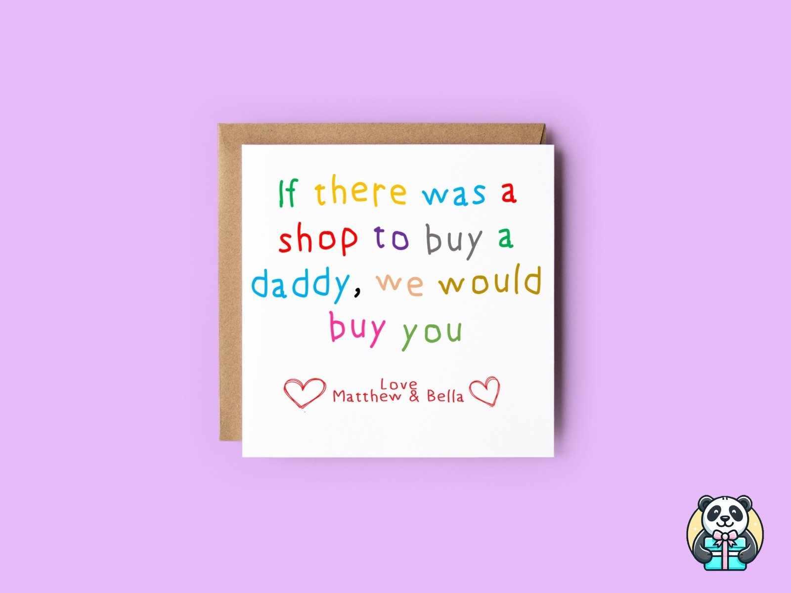 If There Was A Shop To Buy A Daddy - We - Greetings Card - The Gifted Panda Main image
