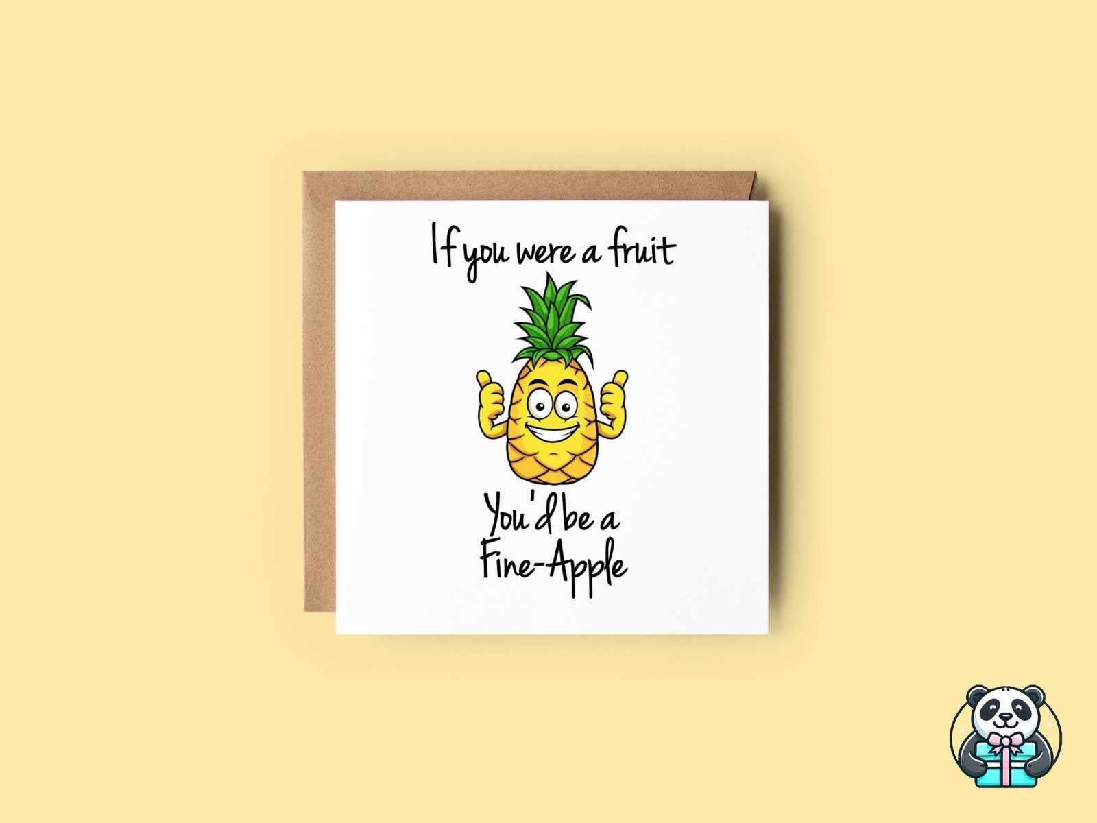 If You Were A Fruit You Would Be A Fine - Apple Card - The Gifted Panda Main image