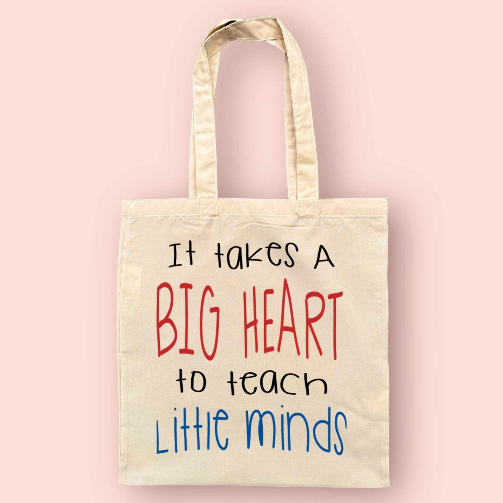It Takes A Big Heart To Teach Little Minds Reusable Tote Bag - The Gifted Panda Main image