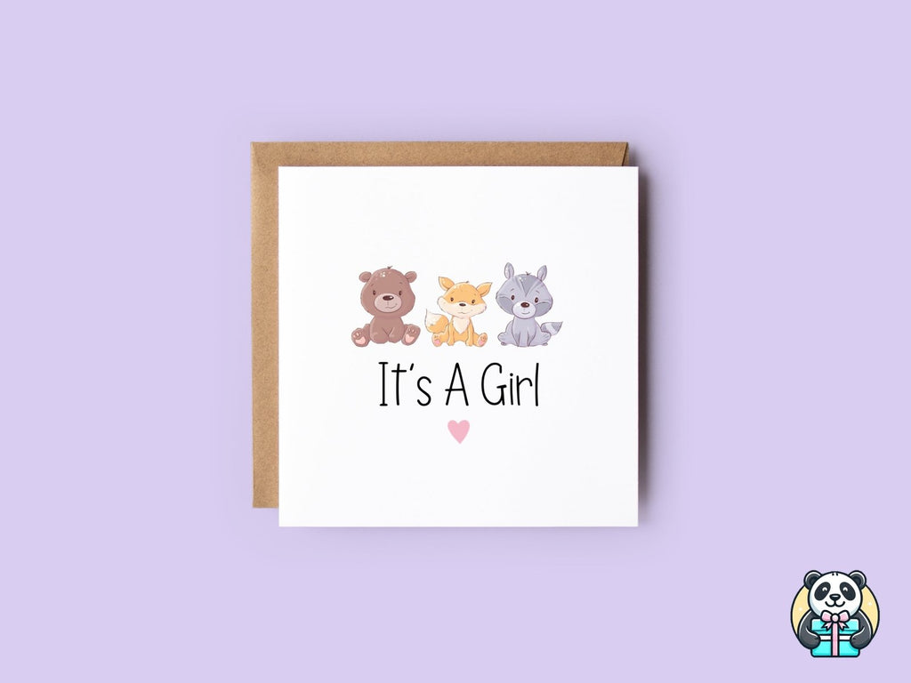 It's A Girl Card - The Gifted Panda