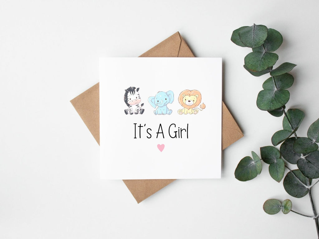 It's A Girl Card - The Gifted Panda