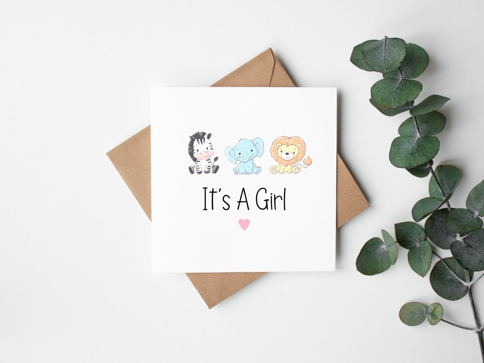 It's A Girl Card - The Gifted Panda