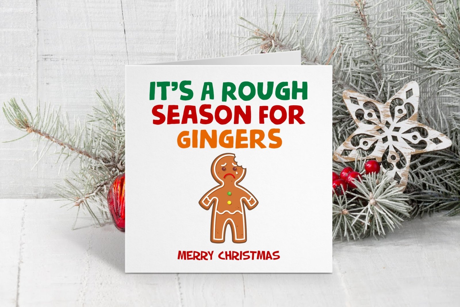 It's A Rough Season For Gingers - Christmas Card - The Gifted Panda