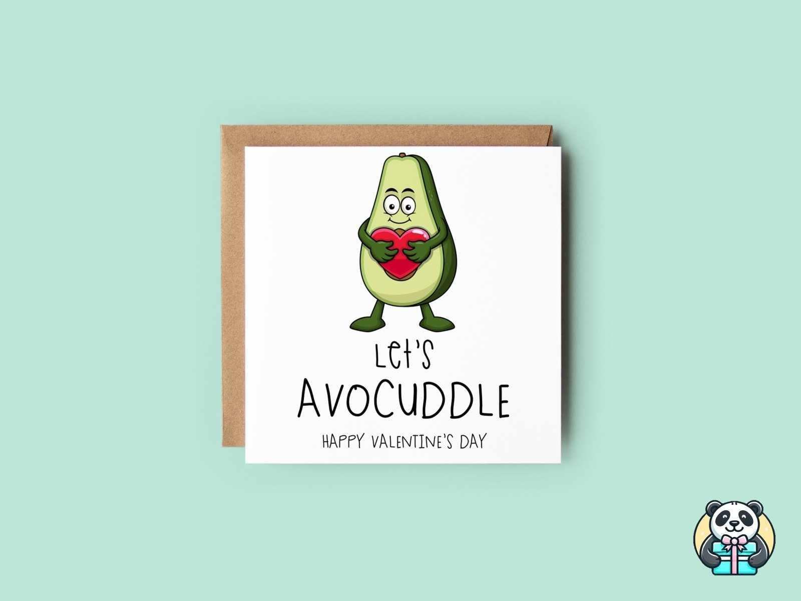 Lets Avocuddle Greetings Card - The Gifted Panda Main image