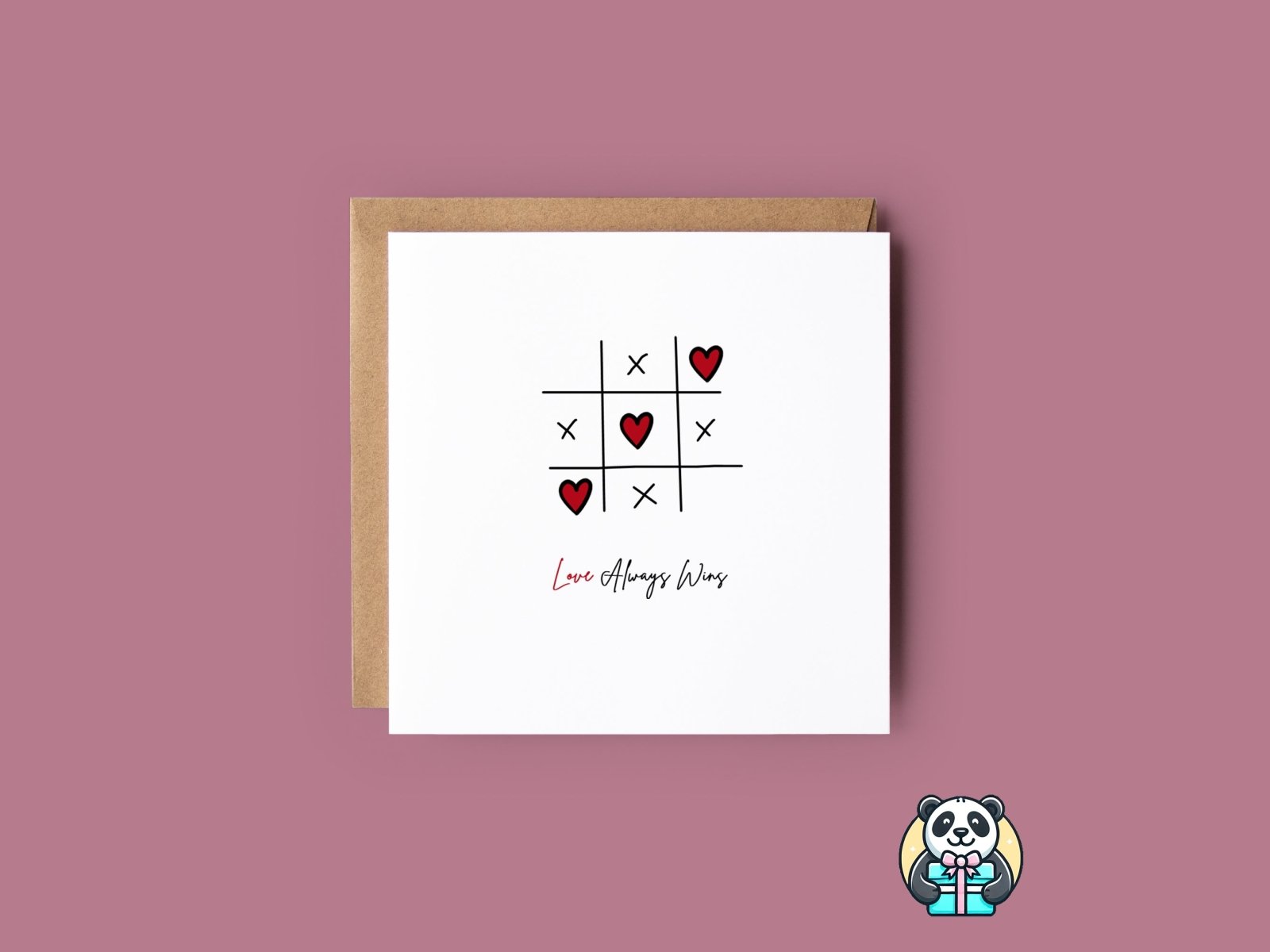 Love Always Wins Card - The Gifted Panda Main image