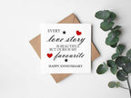 Love Story Happy Anniversary Greetings Card - The Gifted Panda