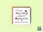 Love Story Valentines Day Greetings Card - The Gifted Panda