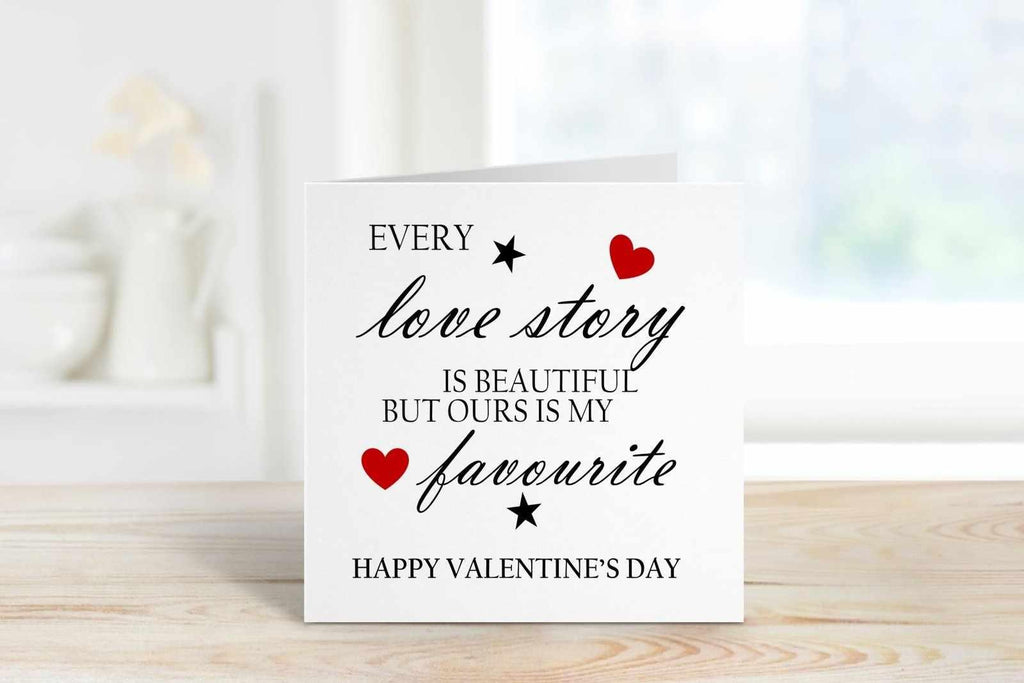 Love Story Valentines Day Greetings Card - The Gifted Panda