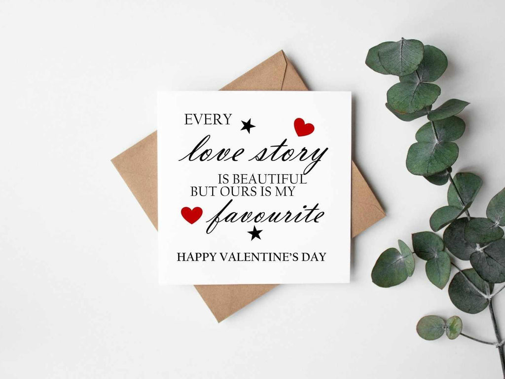 Love Story Valentines Day Greetings Card - The Gifted Panda