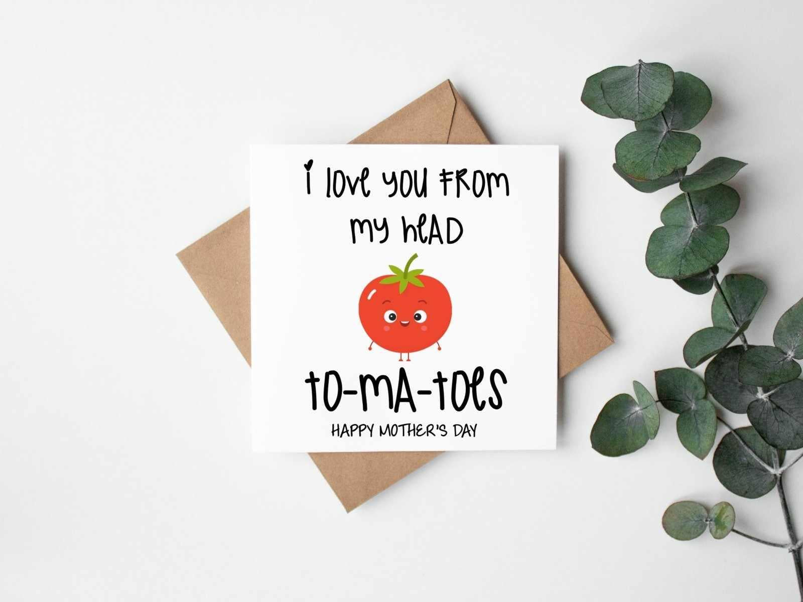 Love You Head To-Ma-Toes - Mother's Day Card Secondary image