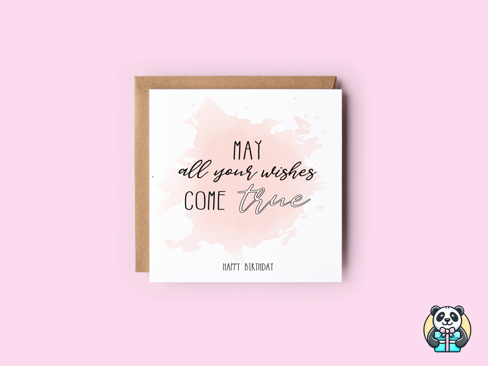 May All Your Wishes Come True Birthday Greeting Card - The Gifted Panda Main image