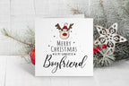 Merry Christmas Boyfriend - Reindeer Christmas Card - The Gifted Panda