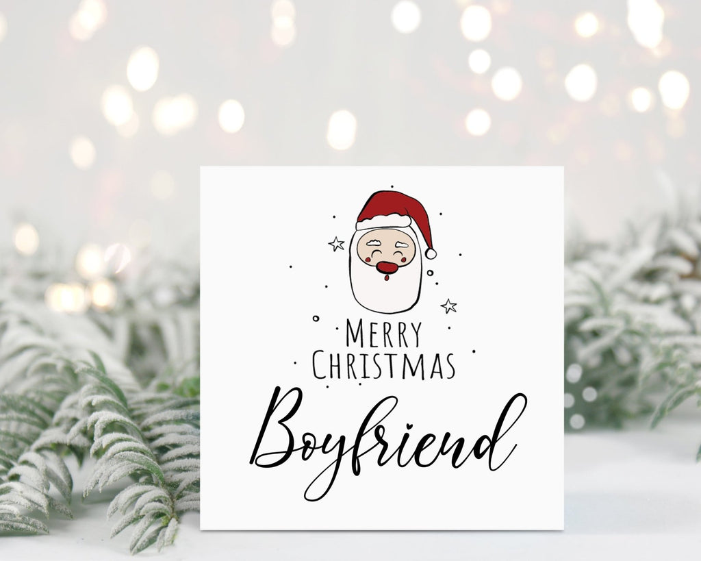 Merry Christmas Boyfriend - Santa Christmas Card - The Gifted Panda