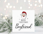Merry Christmas Boyfriend - Santa Christmas Card - The Gifted Panda