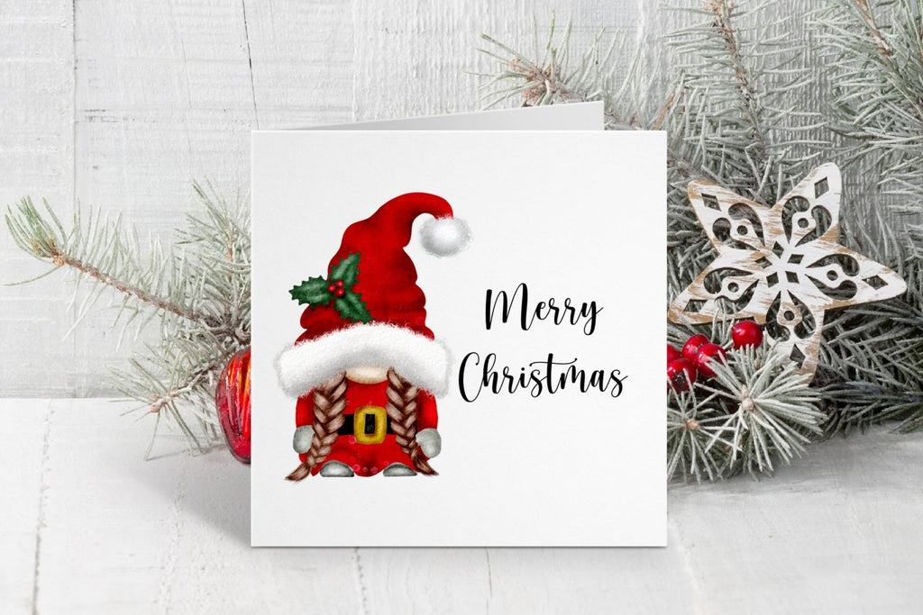 Merry Christmas Gnome - Greeting Card - The Gifted Panda