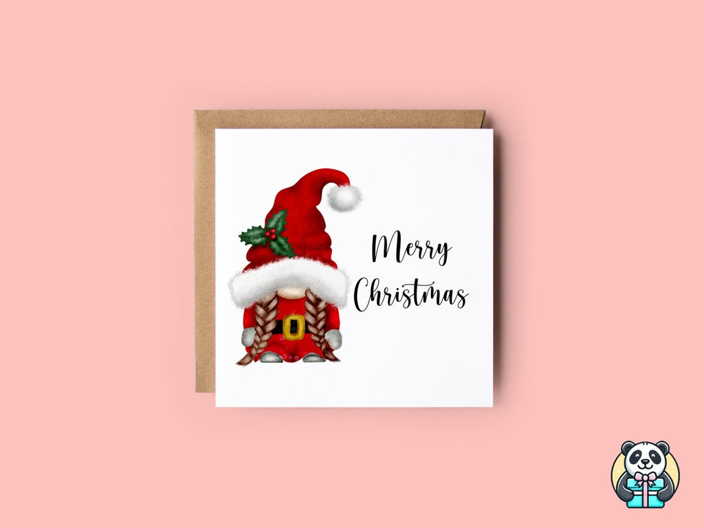 Merry Christmas Gnome - Greeting Card - The Gifted Panda
