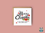Merry Christmas To The Biggest .... That works Here RUDE Christmas Card - The Gifted Panda