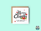 Merry Christmas To The Biggest .... That works Here RUDE Christmas Card - The Gifted Panda