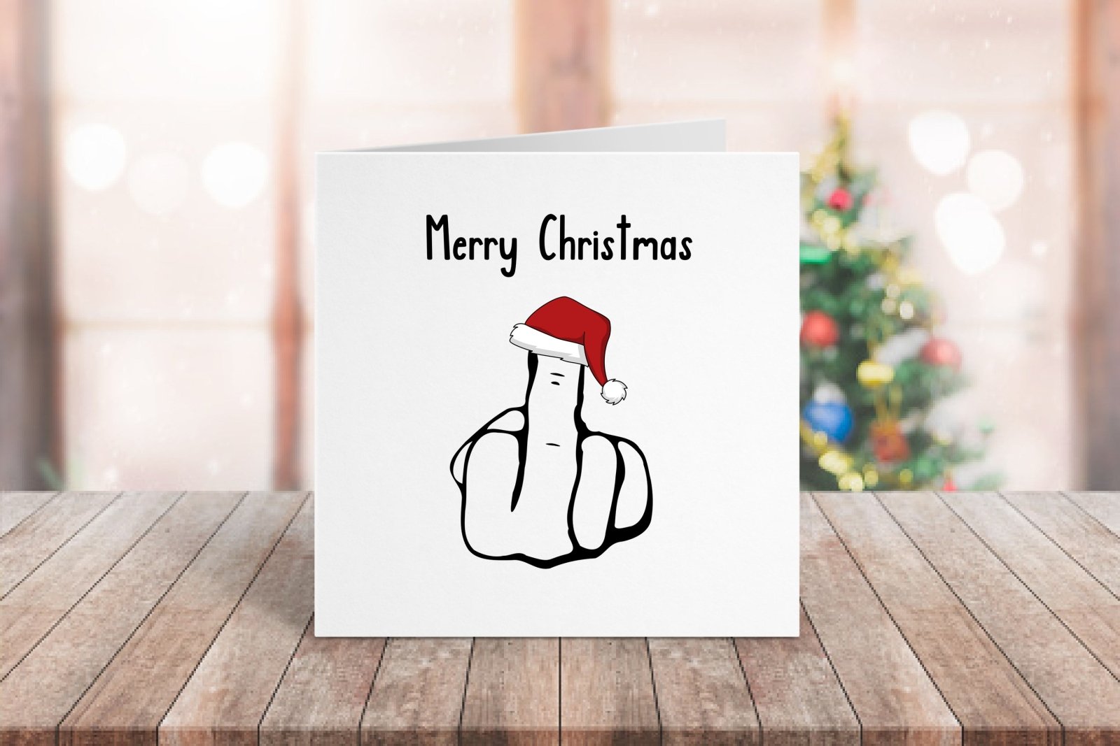 Middle Finger Christmas Greetings Card Secondary image