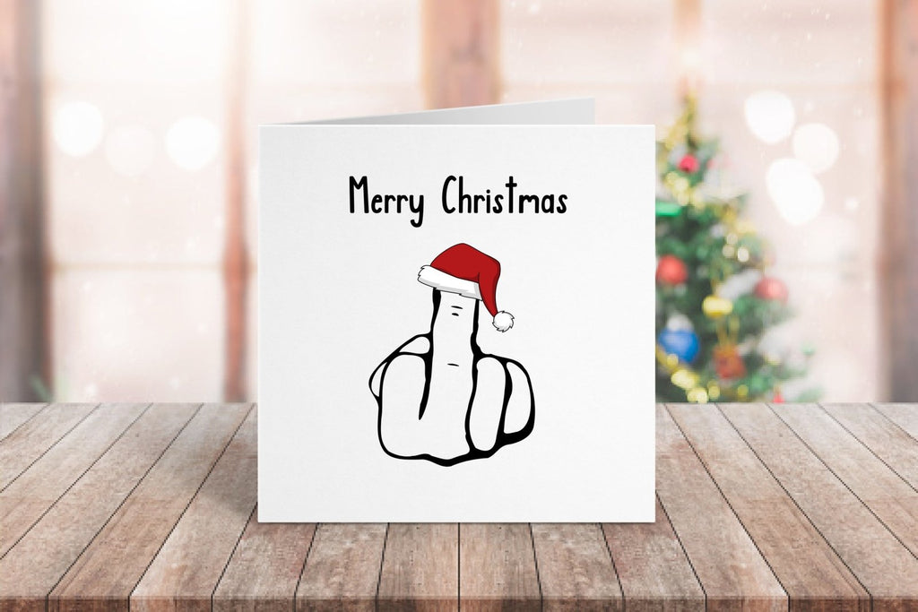 Middle Finger Christmas Greetings Card - The Gifted Panda
