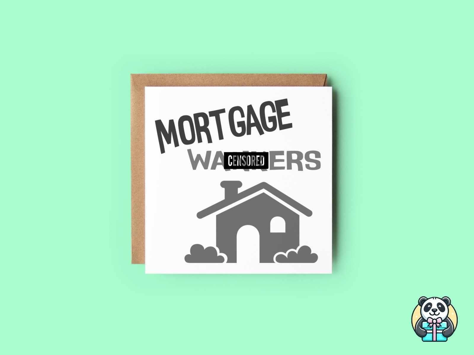 Mortgage Wankers Greetings Card - The Gifted Panda Main image