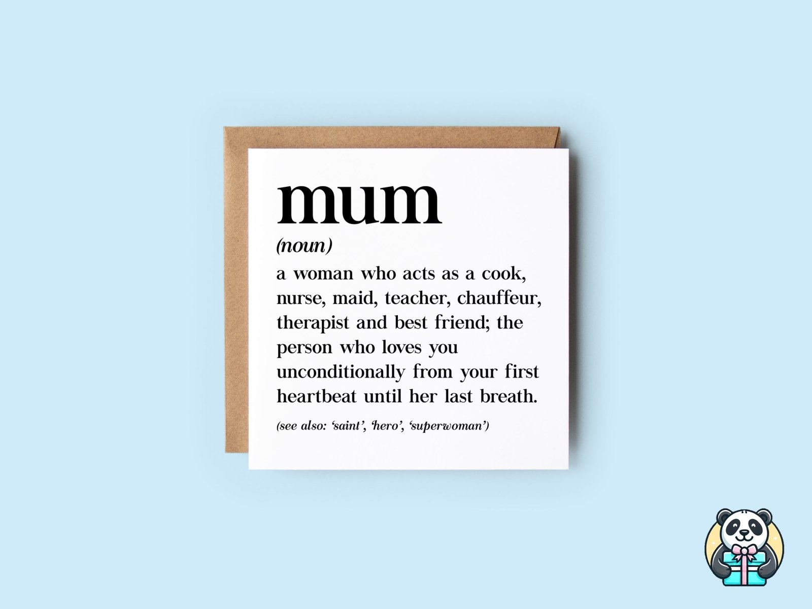 Mum Definition 2 Card - The Gifted Panda