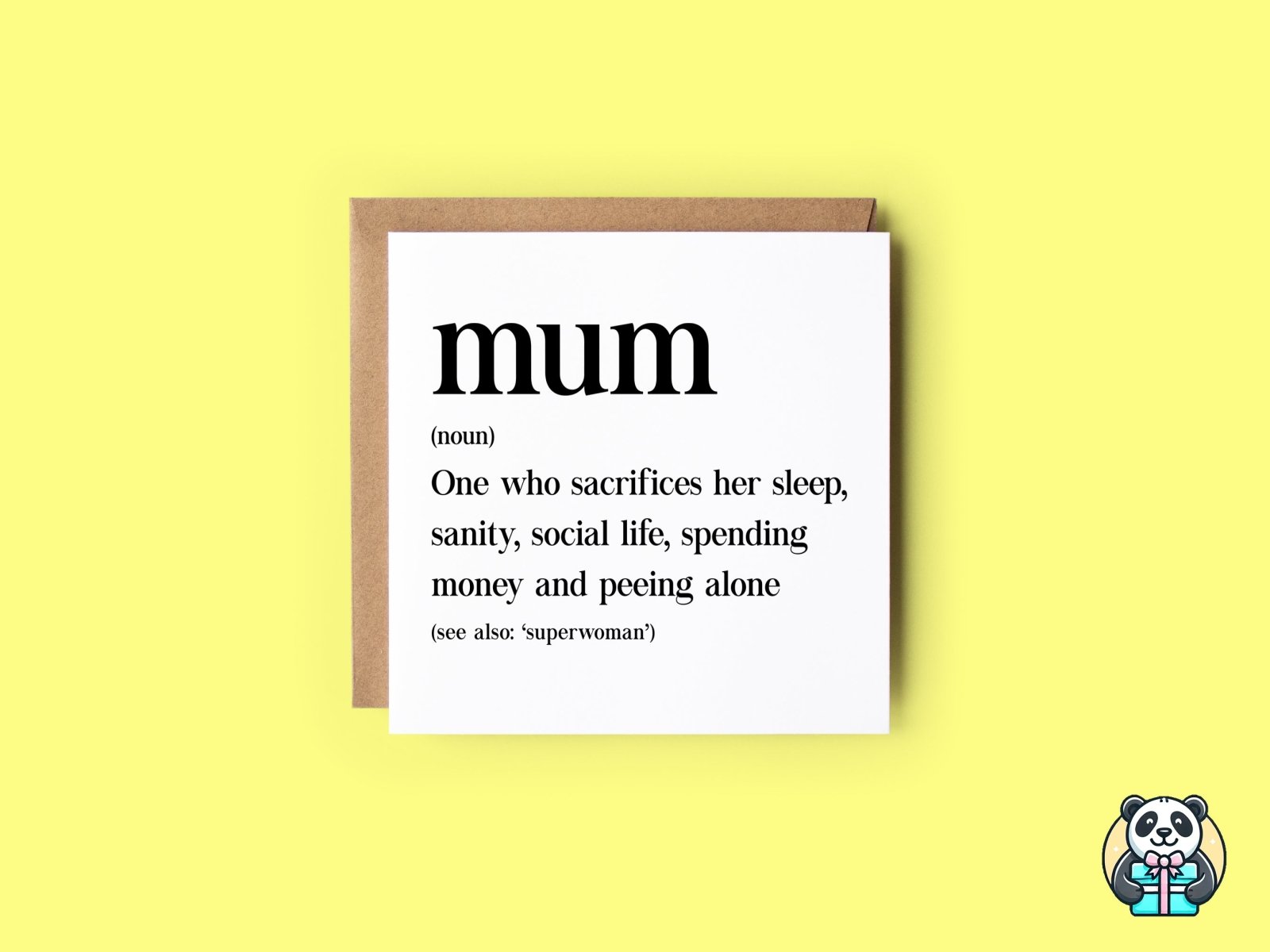Mum Definition Card - The Gifted Panda Main image