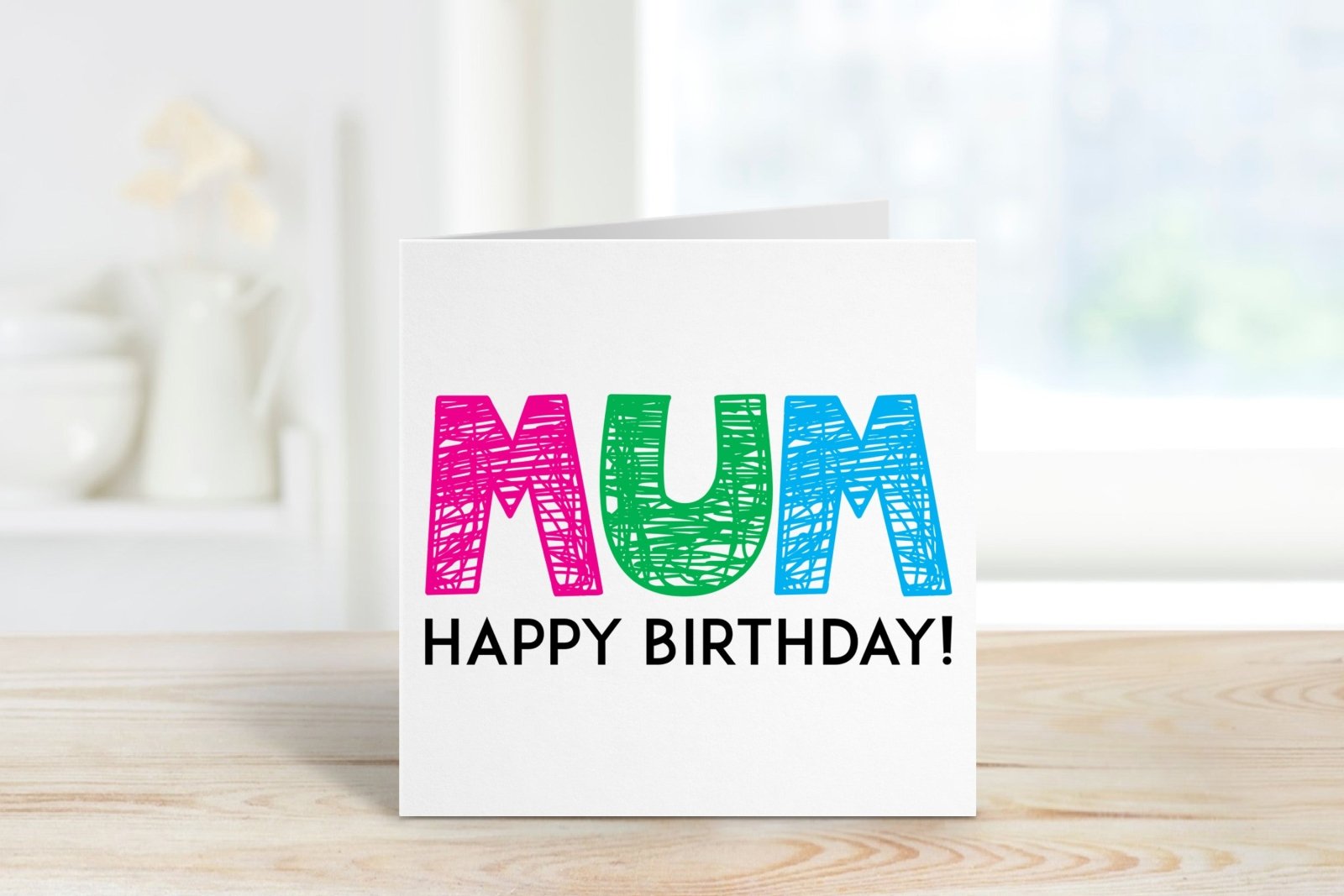 Mum Happy Birthday Scribble Greeting Card Secondary image