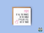 Mum Of All The Fannies In The World Card - The Gifted Panda