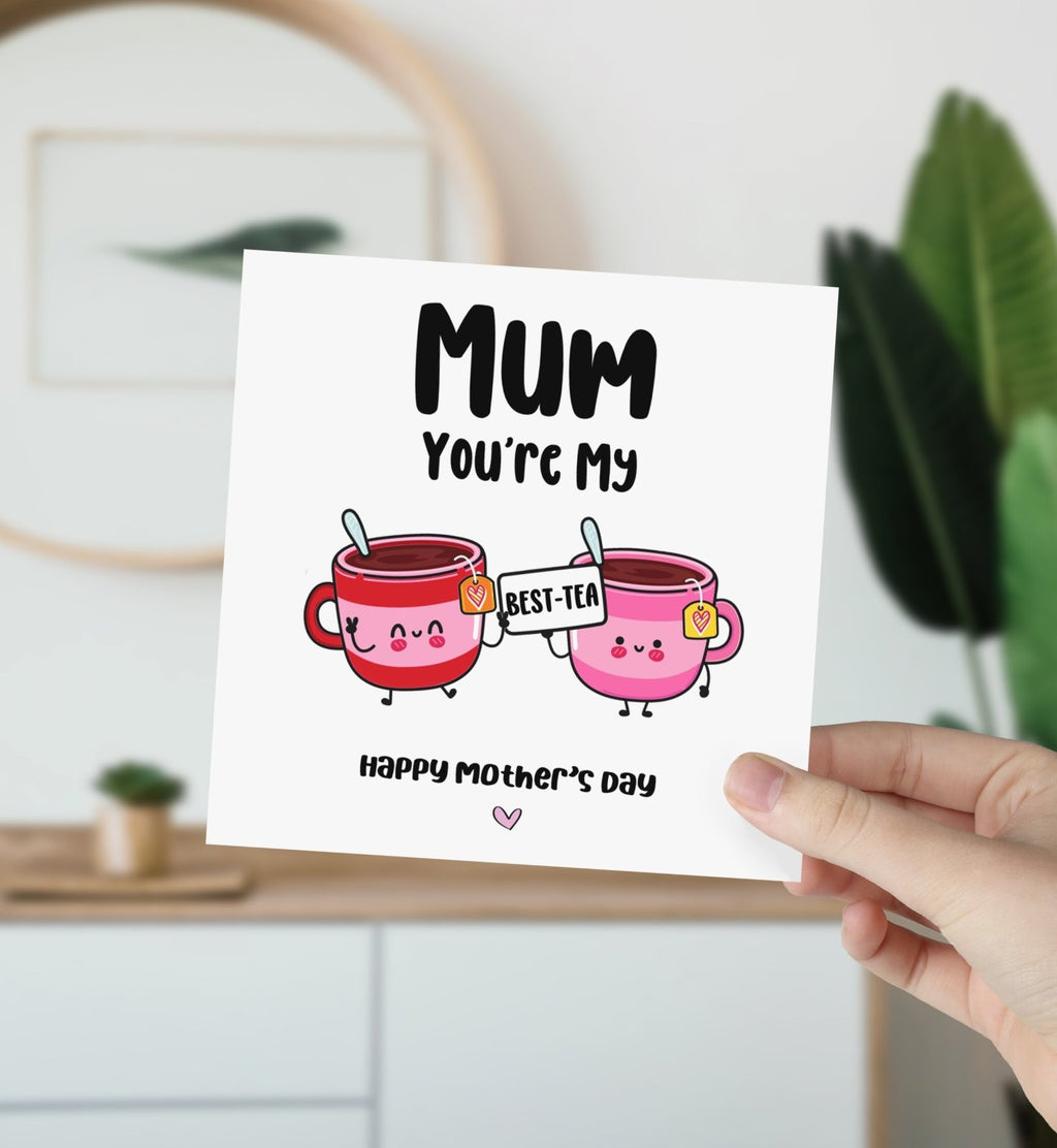 Mum You're My Best - Tea Mother's Day Card - The Gifted Panda