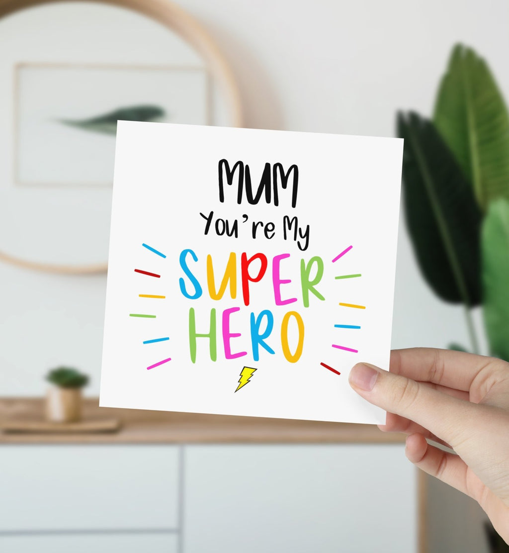 Mum You're My Superhero Card - The Gifted Panda