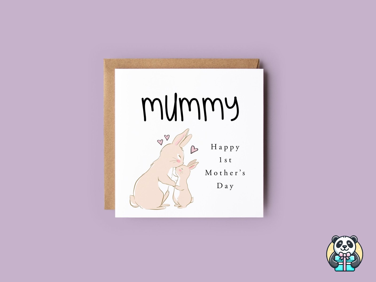Mummy Happy 1st Mother's Day Card - The Gifted Panda Main image