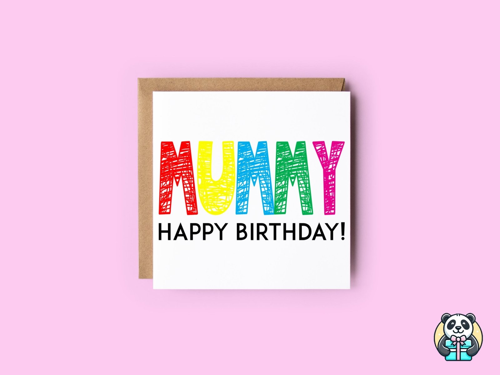 Mummy Happy Birthday Scribble Greeting Card - The Gifted Panda Main image