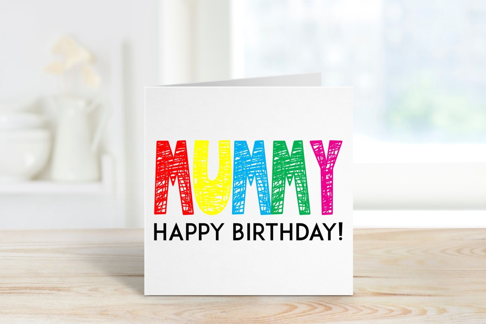 Mummy Happy Birthday Scribble Greeting Card Secondary image