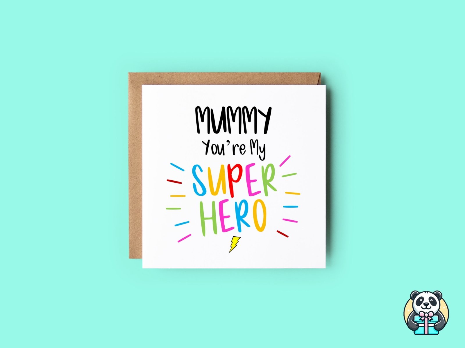 Mummy You're My Superhero Card - The Gifted Panda Main image