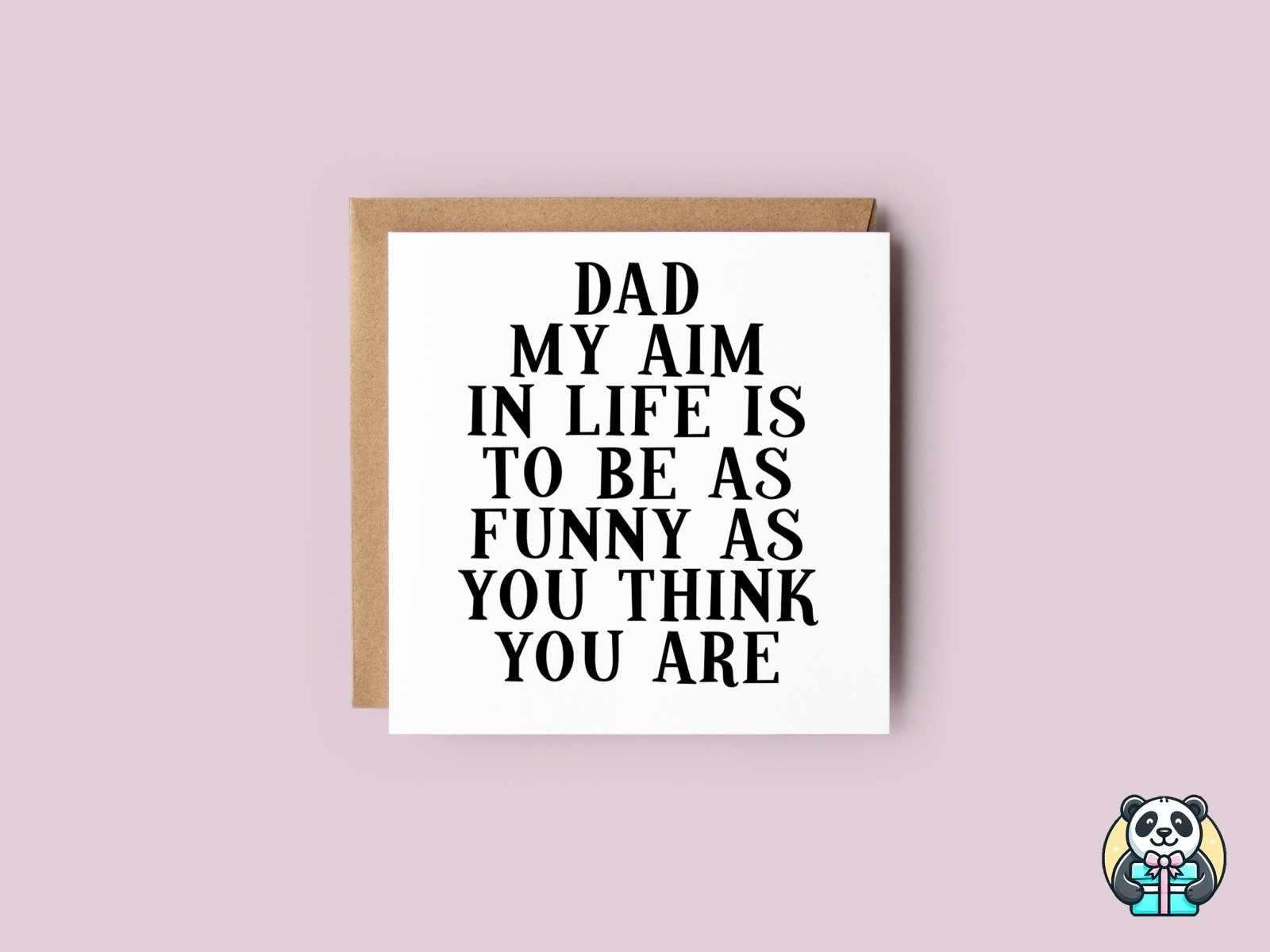 My Aim In Life Greetings Card - The Gifted Panda Main image