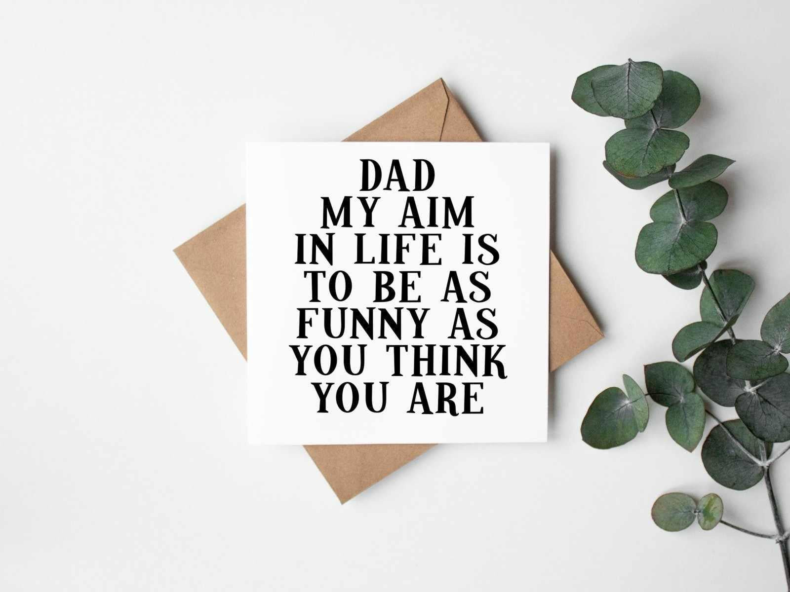 My Aim In Life Greetings Card - The Gifted Panda