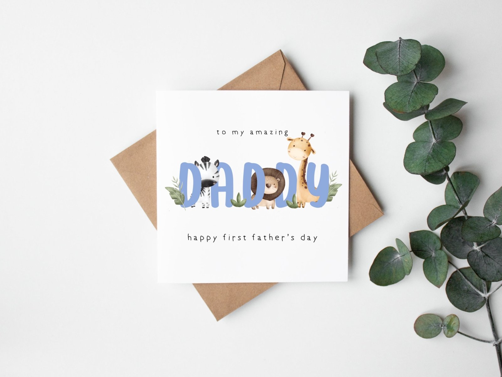 My First Father's Day Safari Animals Greetings Card - The Gifted Panda