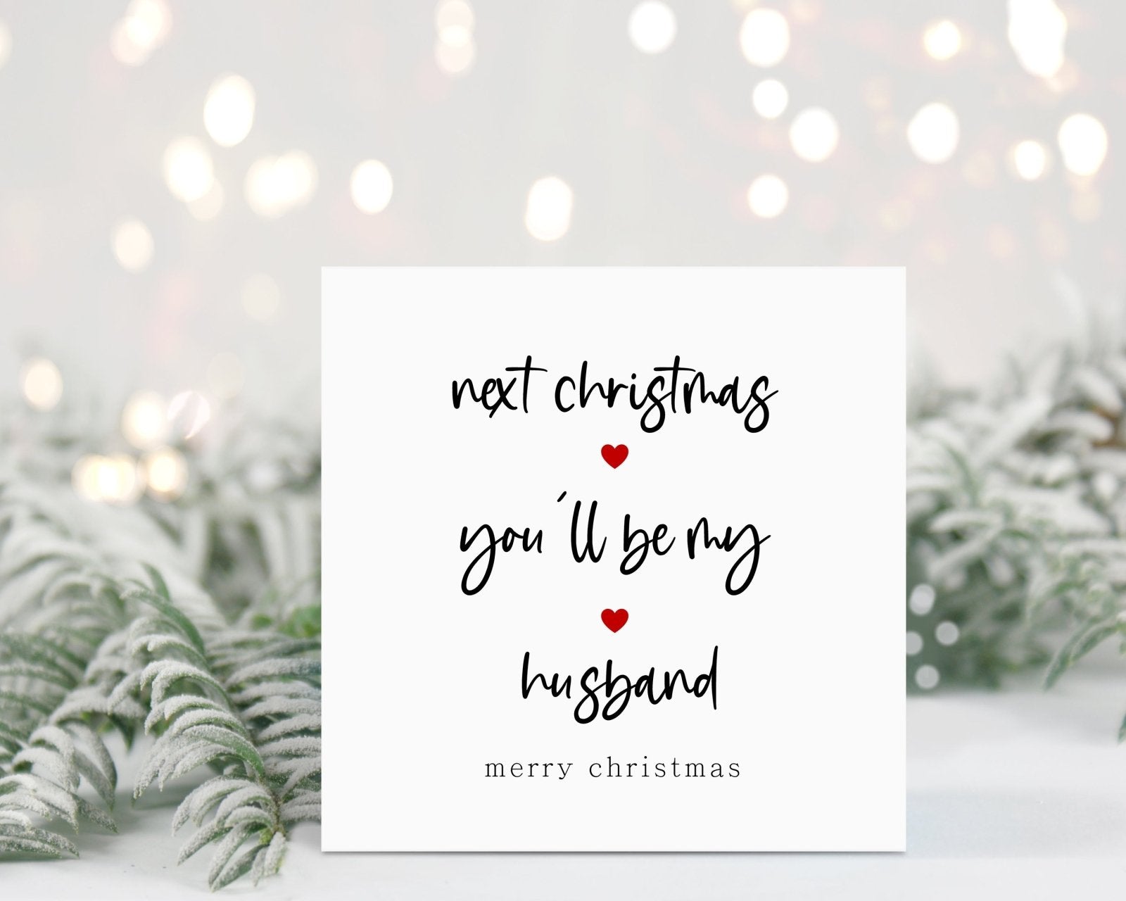 Next Christmas You Will Be My Husband Card Secondary image