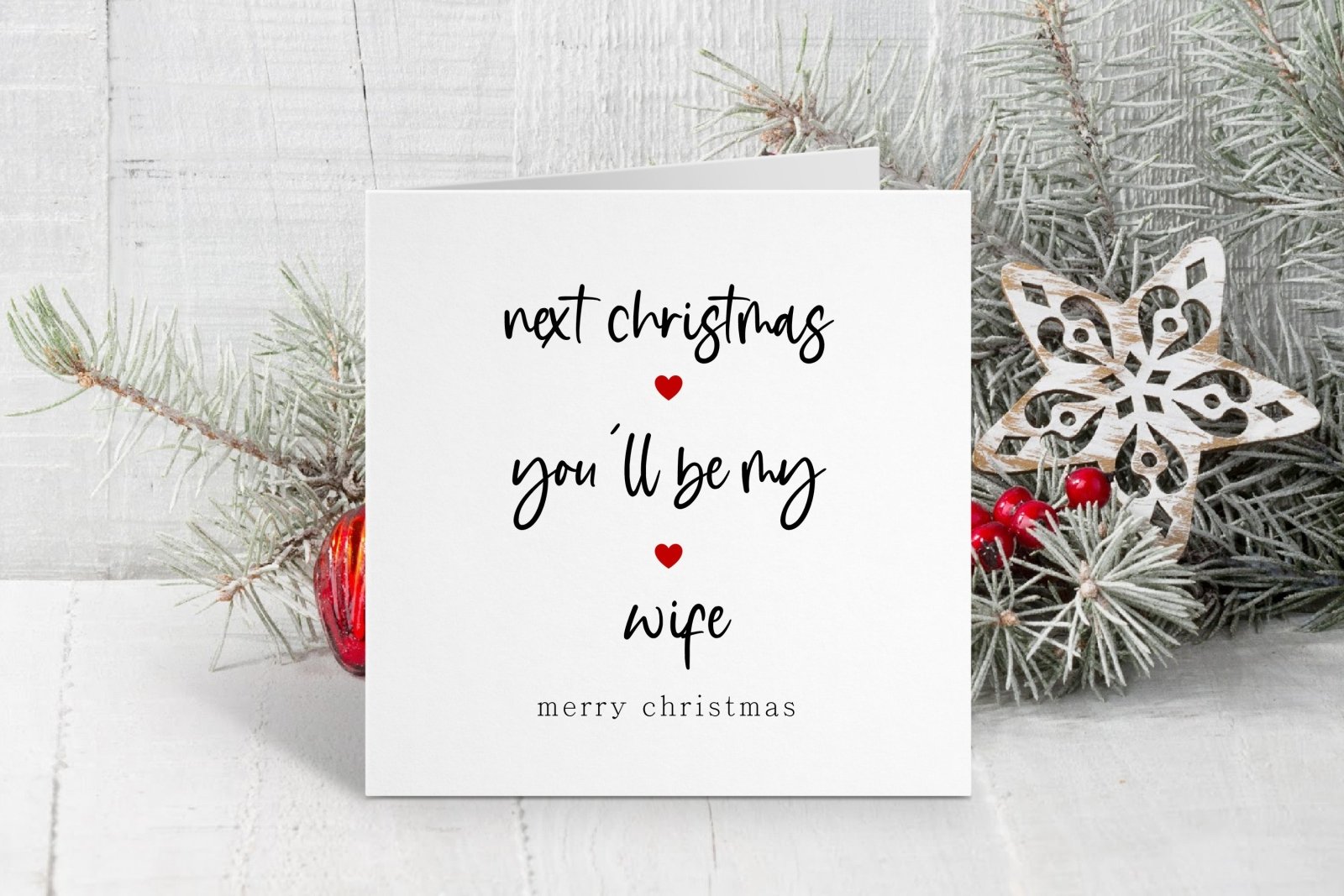 Next Christmas You Will Be My Wife Card Secondary image