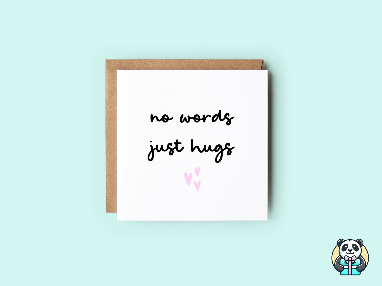 No Words Just Hugs Card - The Gifted Panda