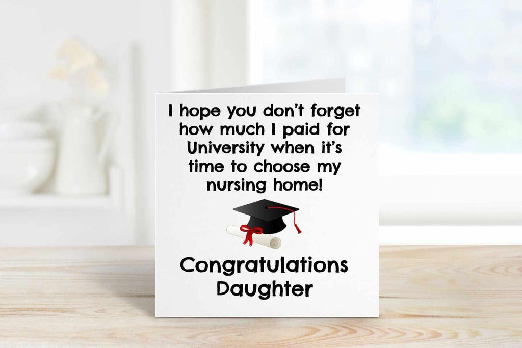 Nursing Home Graduation Greetings Card - Daughter - The Gifted Panda