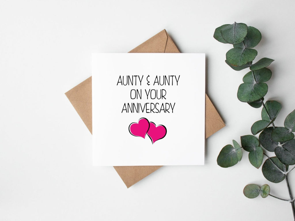 On Your Anniversary Aunty/Aunty Card - The Gifted Panda