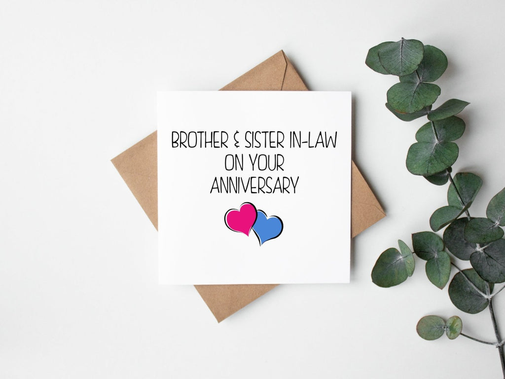 On Your Anniversary Brother/Sister In Law Card - The Gifted Panda