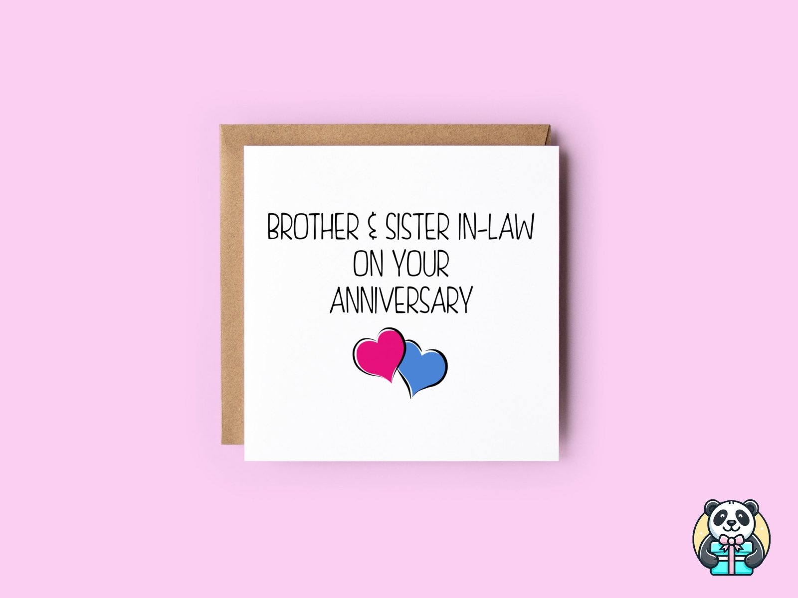 On Your Anniversary Brother/Sister In Law Card - The Gifted Panda Main image
