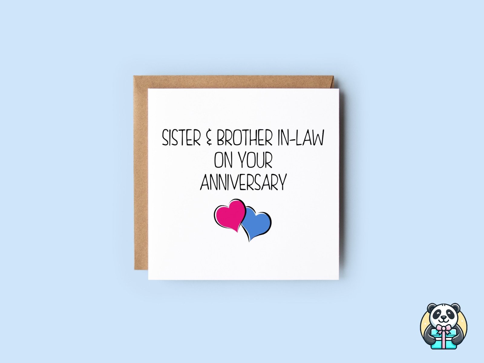 On Your Anniversary Sister/Brother In Law Card - The Gifted Panda Main image