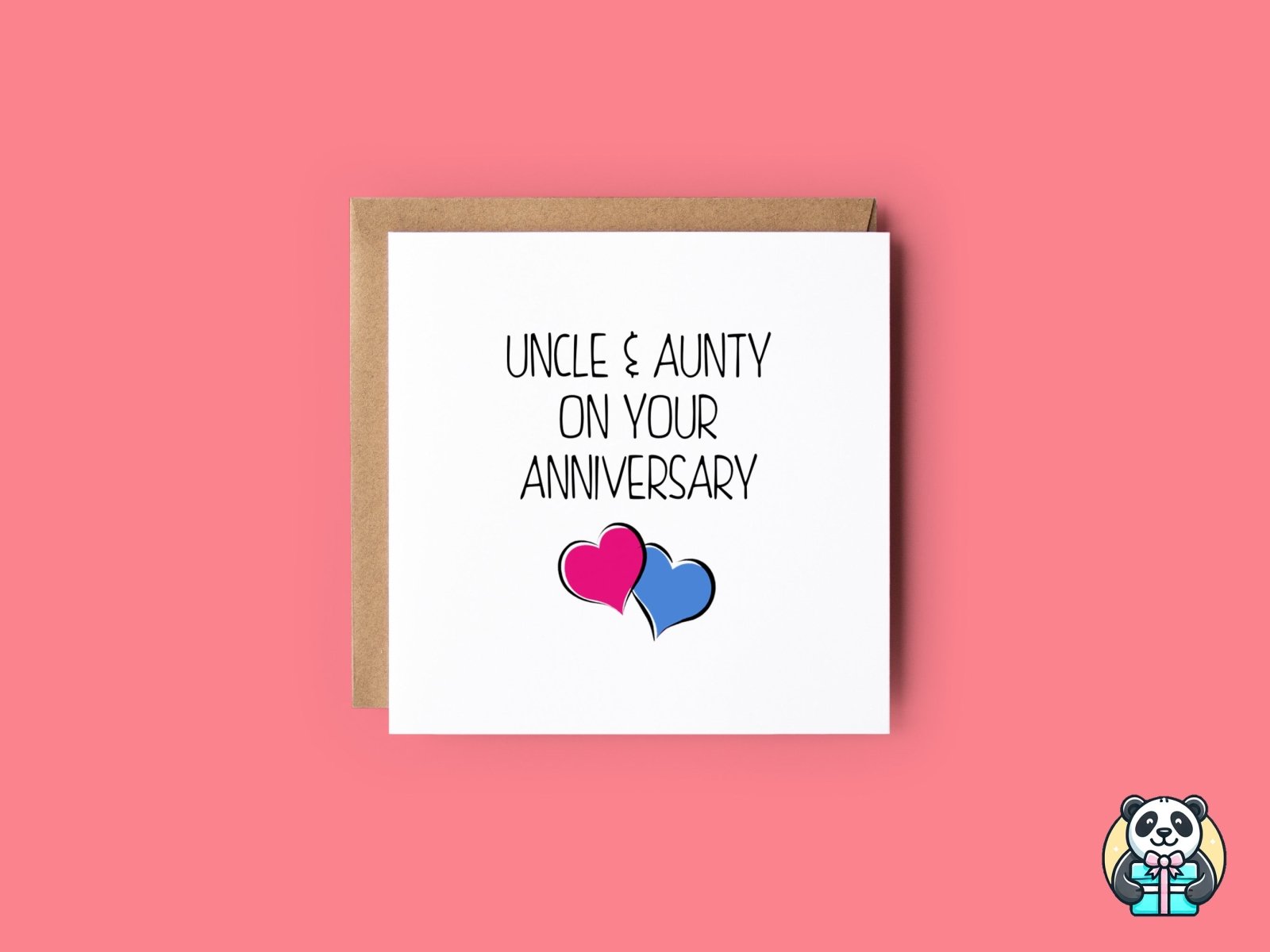 On Your Anniversary Uncle/Aunty Card - The Gifted Panda Main image