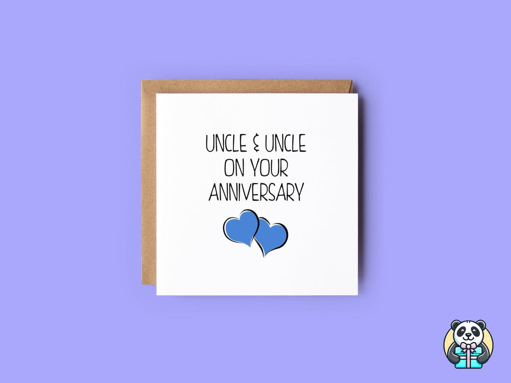 On Your Anniversary Uncle/Uncle Card - The Gifted Panda