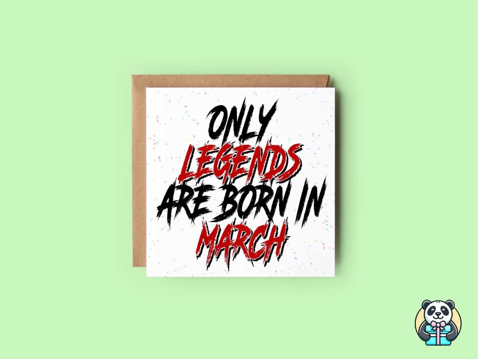 Only XXX Are Born XXX - Grunge Design - Greetings Card - The Gifted Panda