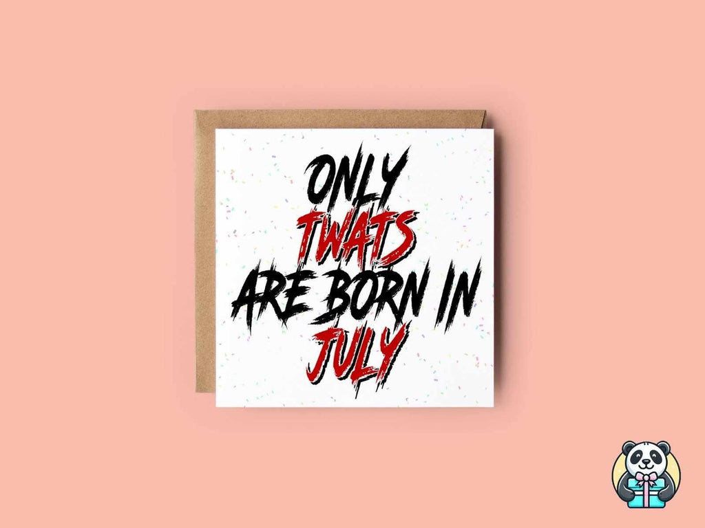 Only XXX Are Born XXX - Grunge Design - Greetings Card - The Gifted Panda